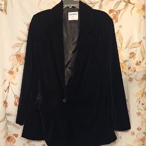 Old Navy Women's Black Velvet Blazer Xl